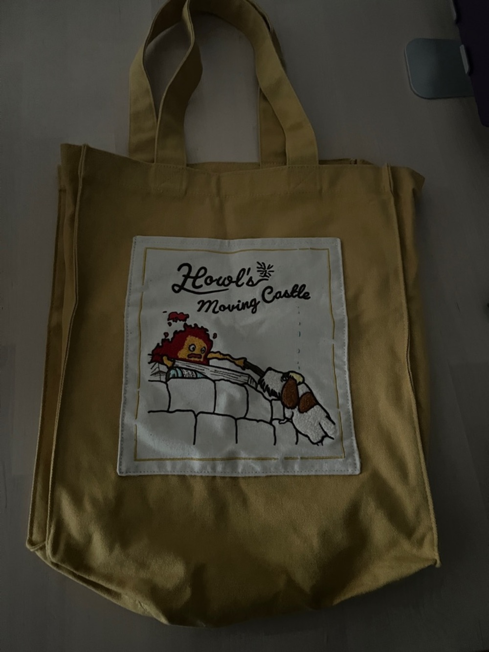 Howl's Moving Castle Yellow Canvas Tote Bag